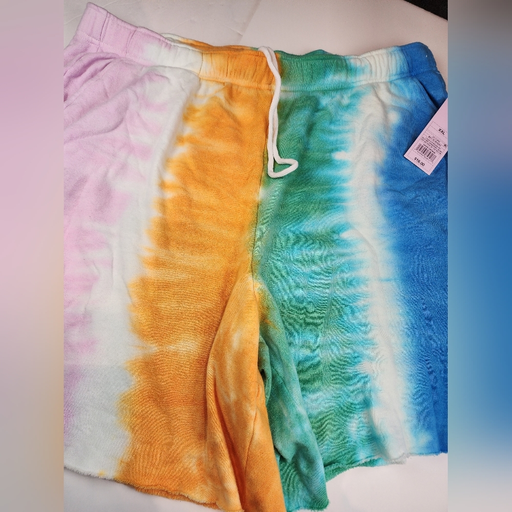 Wild Fable New Multi Tie Dye Stretch Shorts Athletic Workout Gym XXL - Picture 3 of 6